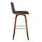 Armen Living Vienna 30" Swivel Bar Stool in Walnut Wood Finish with Brown Faux Leather LCVIBABRWA30 - alternate 5